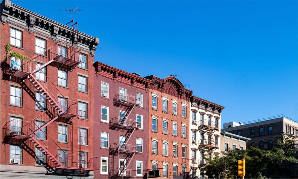 Historic New York apartment buildings representing Seward & Seward’s expertise in residential and co-op real estate transactions